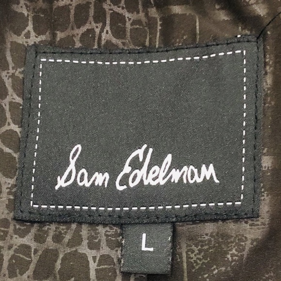 Sam Edelman Faux Fur Coat Size Large Womens Brown Hooded Pockets 94615 - Picture 16 of 16